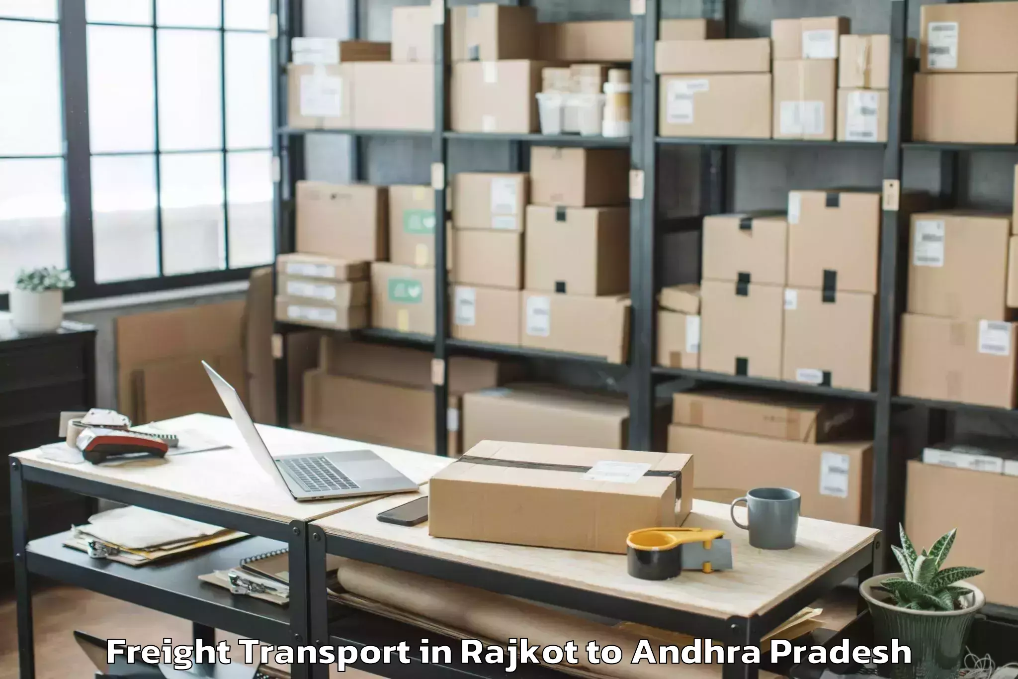 Book Rajkot to Dachepalle Freight Transport